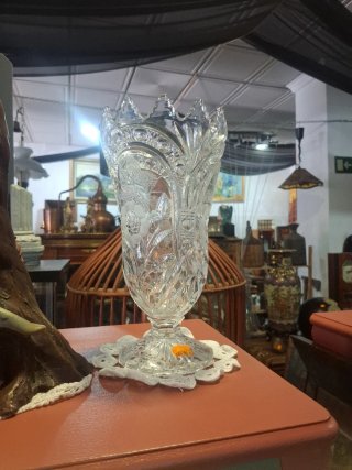 Jarrón de Bohemia Cristal Tallado