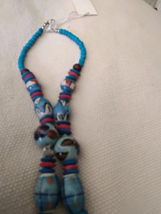 Collar Cerámica, Plata y Madera