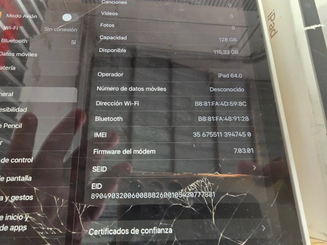 Apple iPad 8ª Gen 128GB Grigio (A2429)