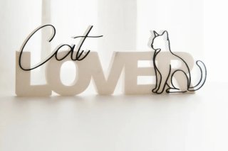 Scritta Cat Lover gatto amore amaro animal