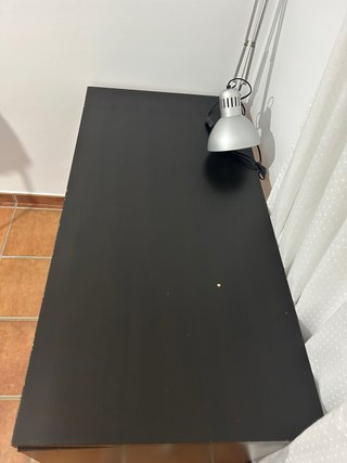 Escritorio gris/negro 120x60 cm