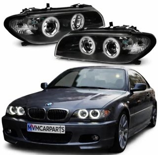 Faros delanteros Xenón Angel Eyes CCFL Negro para