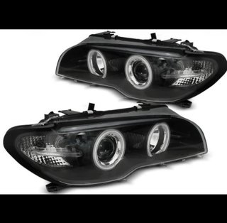Faros delanteros Xenón Angel Eyes CCFL Negro para
