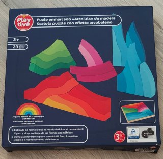 Puzzle Madera Arco Iris Playtive 23 Piezas