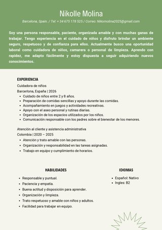 Cuidadora de niños
