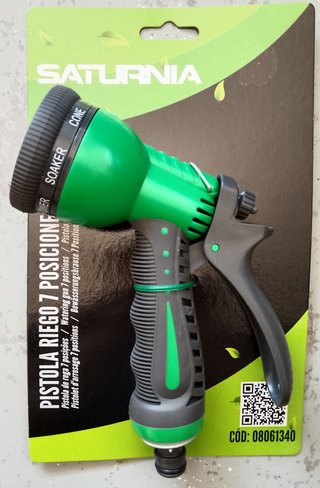 Adaptador manguera 4 salidas+pistola riego