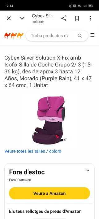 Cybex Silla Coche Grupo 2/3 + ISOFIX