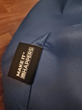 Puff Pelota Polipiel Azul HAPPERS