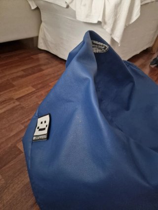 Puff Pelota Polipiel Azul HAPPERS