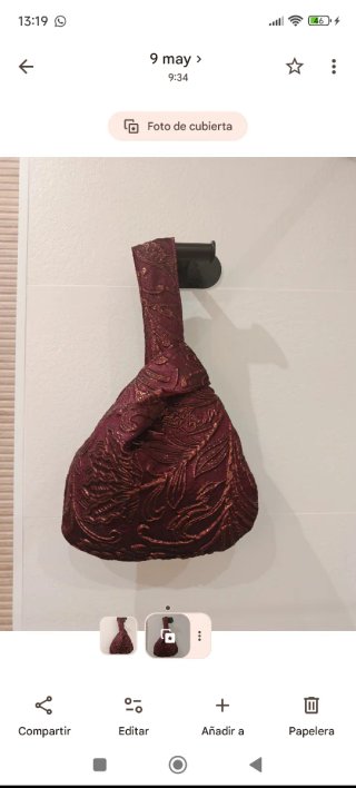 Bolso de mano brocado
