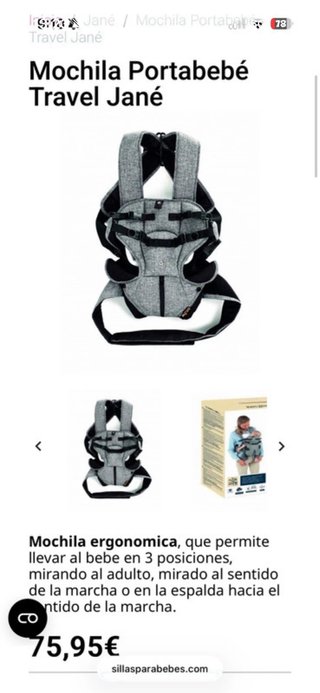 Mochila Portabebés Jane Kids Zone Travel
