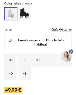 Patines blancos talla 37