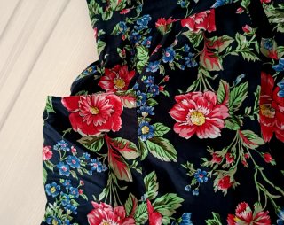 Vestido negro flores talla S