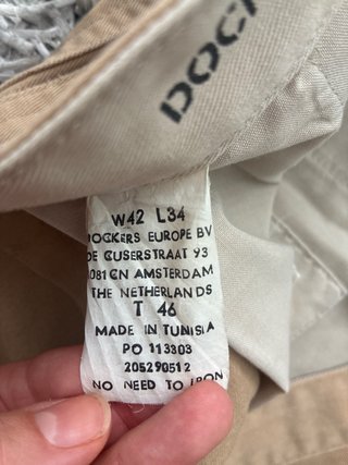 Pantalón Dockers Beige Talla 46 W42 L34