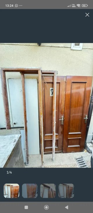 2 Puertas de Madera con Marcos
