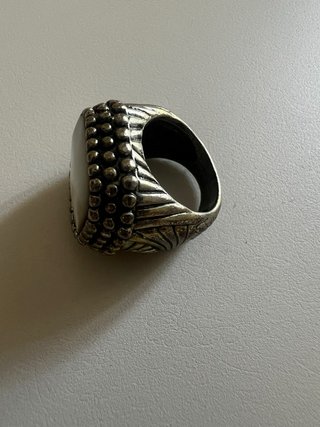 Anillo plateado piedra madreperla