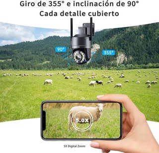 Cámara vigilancia exterior 4G PTZ 2.5K NUEVO