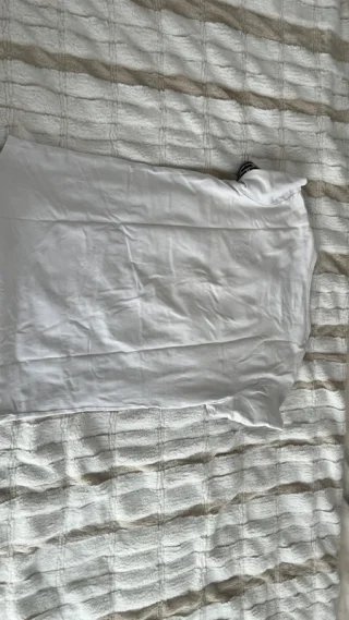Camiseta SikSilk Blanca Talla S Detalle Griego