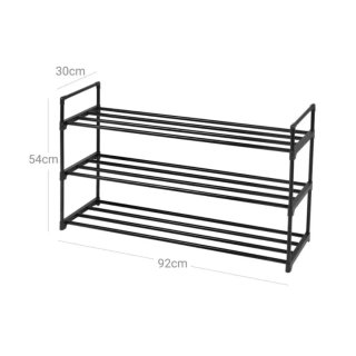 Zapatero 3 Niveles Metal  92 cm SONGMICS LSA13BK