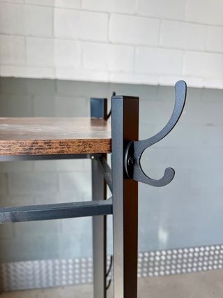 Perchero Estantería Madera y Metal