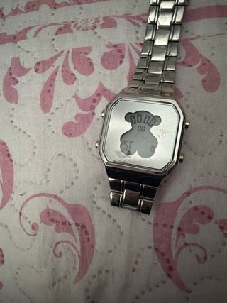 Reloj Tous Oso Digital Plata y Negro