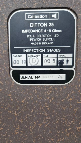 Altavoz Celestion Ditton 25