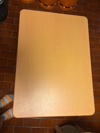 Mesa auxiliar madera y metal