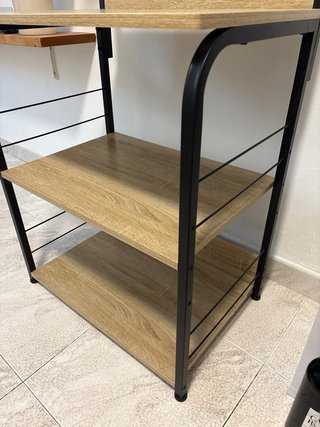 Mueble auxiliar cocina madera y metal