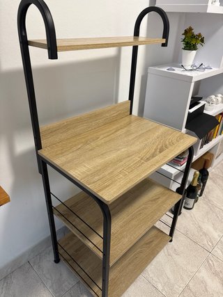Mueble auxiliar cocina madera y metal