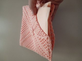 Portatovaglioli uncinetto rosa antico fatto a mano
