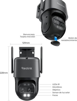 Cámara Vigilancia 4K WiFi 6 PTZ Doble Lente NUEVA