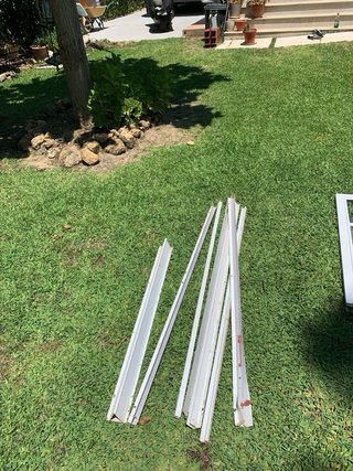 6 Ventanas hojas correderas de aluminio lacado bla