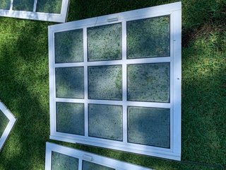 6 Ventanas hojas correderas de aluminio lacado bla