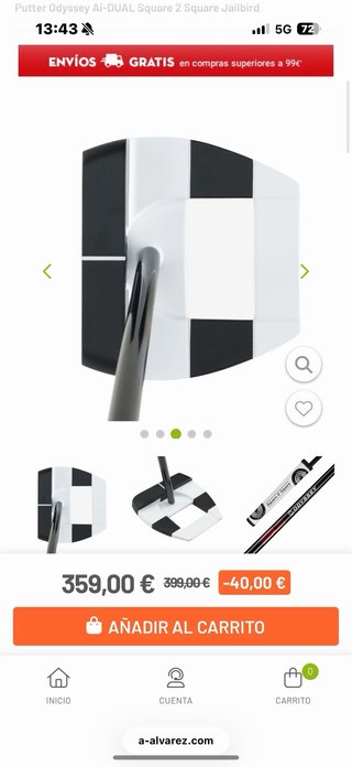 Putter Odyssey AI-DUAL S2S Jailbird 34