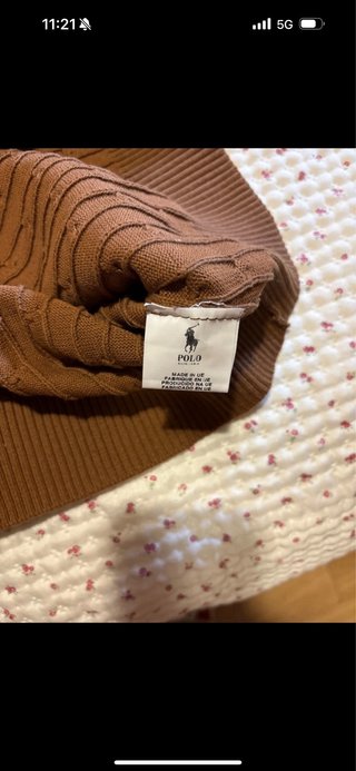 Jersey Polo Ralph Lauren trenzado marrón