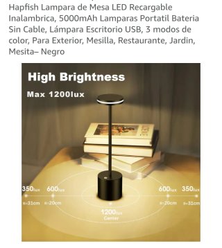 Lámpara LED Hapfish Recargable Inalámbrica