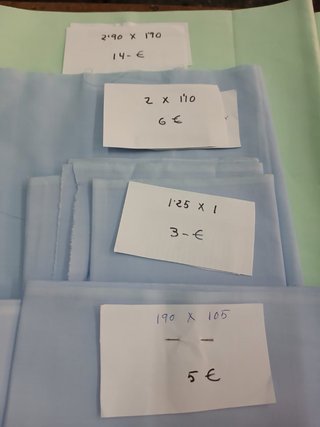 Amplia variedad de telas para hacer sábanas