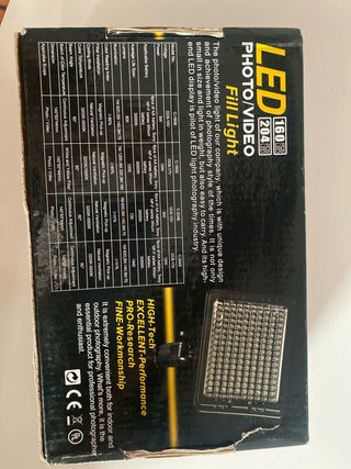 Luz LED Foto/Video 160/204 Pcs