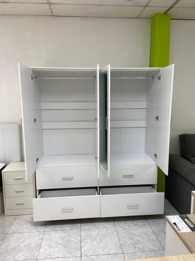 armario moderno blanco 4 puertas