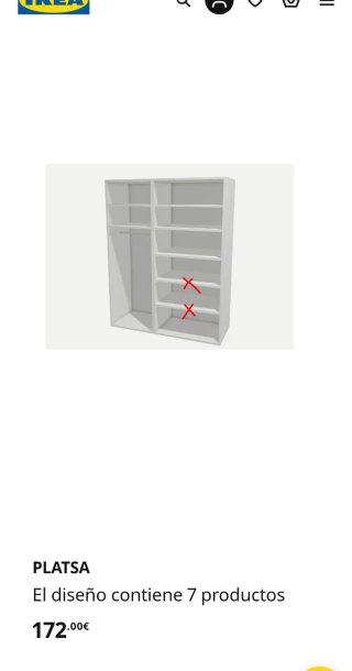 Vestidor - Armario Ikea PLATSA Blanco
