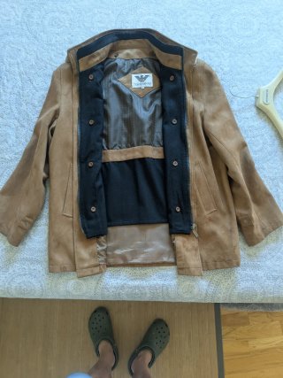 Chaquetón Ante Emporio Armani Marrón