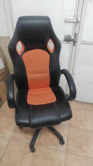 Sillón Oficina Gaming Negro/Naranja