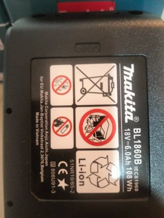 2 Baterias 18V 6Ah para Makita LXT Tipo BL1860B