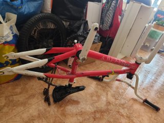 Horquilla de Bicicleta BMX Monty Roja y blanca