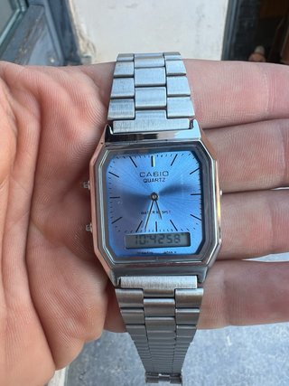 Casio Quartz Analógico Digital Azul