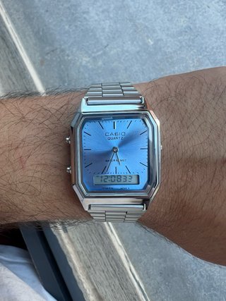 Casio Quartz Analógico Digital Azul
