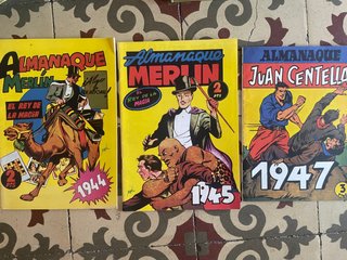 Lote 3 Almanaques - Almanaque Merlín (1944 y 1945)