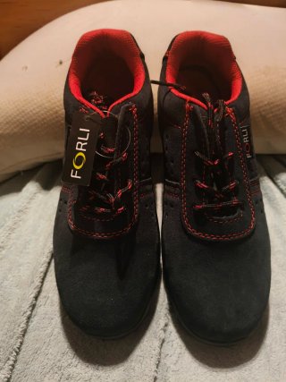 Botas de trabajo FORLI negras y rojas