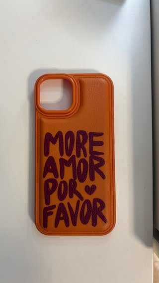 Funda iPhone 14 Naranja More Amor