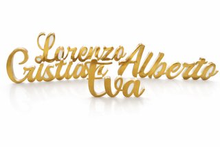 Sagome e nomi in polistirolo + gomma eva